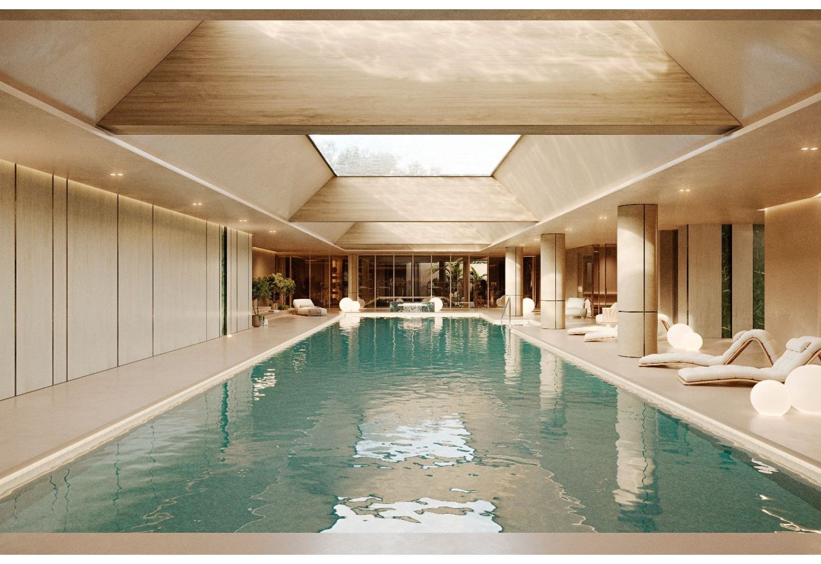 Kryty basen w luksusowym apartamencie Sierra Blanca by the sea